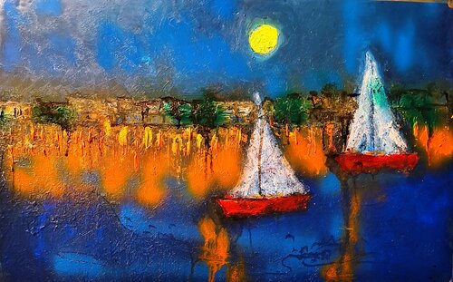 Arboles azules van antonio iniesta martinez, Schilderij te koop op Singulart