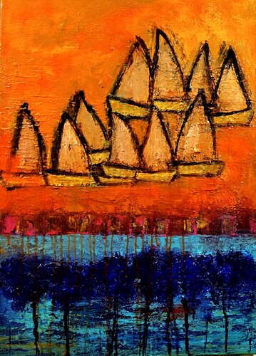 soñar con barcos di antonio iniesta martinez, Pittura in vendita su Singulart