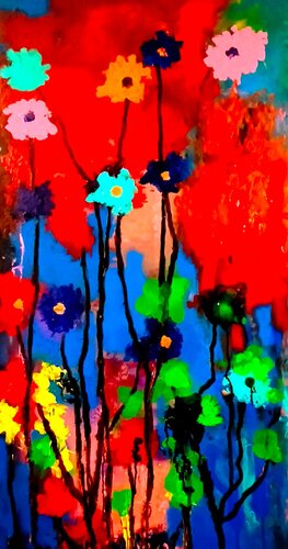 Arboles azules by antonio iniesta martinez, Painting for Sale on Singulart