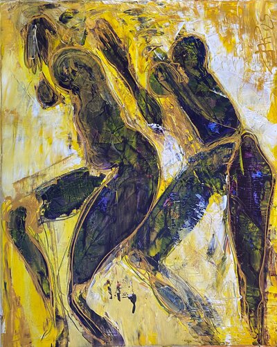 "ZWEI BADENDE" von Andrej Peters, Malerei kaufen auf Singulart