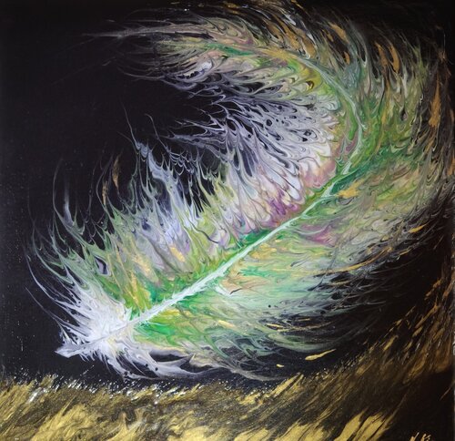 Phönixfeder di Natalia Kison, Pittura in vendita su Singulart