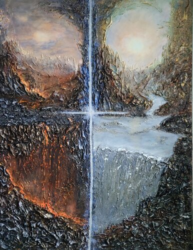 The Architect of Parallel Realities di Natalia Kison, Pittura in vendita su Singulart