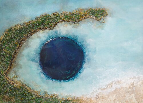 Dean’s Blue Hole, Bahamas de Natalia Kison, Pintura a la venta en Singulart