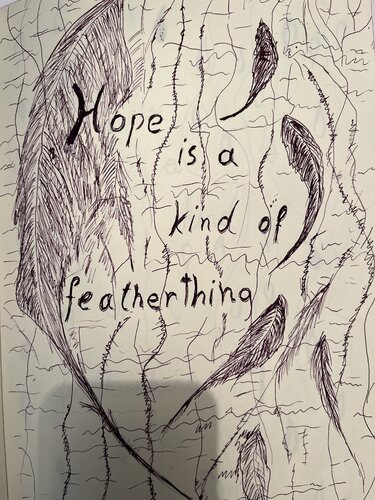 hope is a kind of featherthing von Nina Altmüller, Zeichnungen kaufen auf Singulart