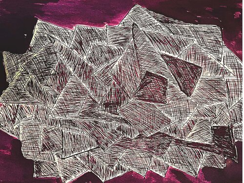 Kristalline Strukturen by Nina Altmüller, 소묘 for Sale on Singulart