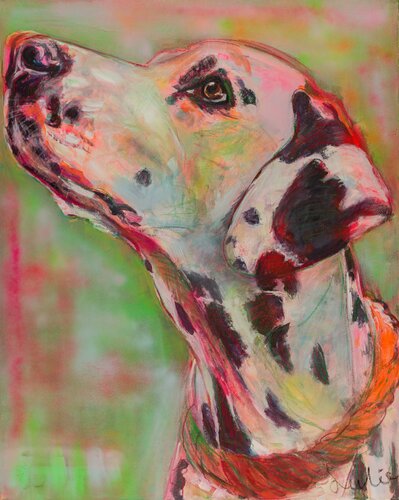 Dalmatier, portret par Liesbeth Serlie, Peinture en vente sur Singulart