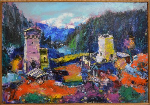 Svaneti khalde van Badri Pachuliia, Schilderij te koop op Singulart