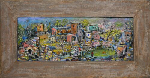 A village in the mountains von Badri Pachuliia, Malerei kaufen auf Singulart