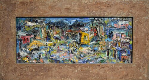 A village in the mountains 2 di Badri Pachuliia, Pittura in vendita su Singulart