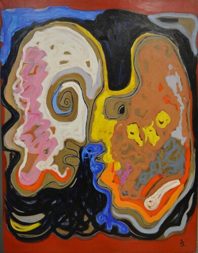 Battling one's own self de Badri Pachuliia, Pintura a la venta en Singulart