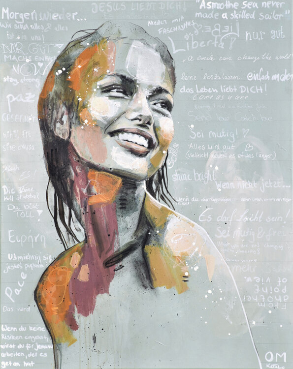 'Sophía' interactive painting Wendy Helmes