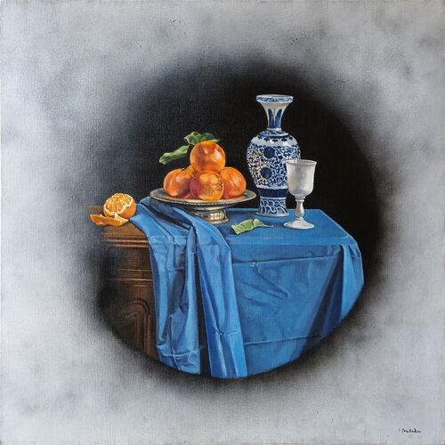 LA NAPPE BLEUE von Christian JOUANDON, Malerei kaufen auf Singulart