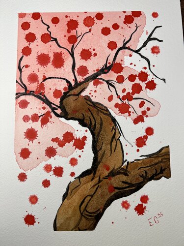 Cherry Blossom #2 di Elliot Chance, Pittura in vendita su Singulart