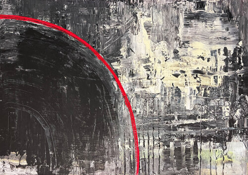 Das rote vom Regenbogen di Toni Nohe, Pittura in vendita su Singulart