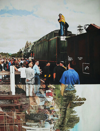 Fin de rouleau by denis cailliez, Painting for Sale on Singulart