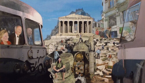 Le terrain de jeux van denis cailliez, Schilderij te koop op Singulart