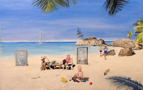 La plage van denis cailliez, Schilderij te koop op Singulart