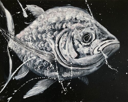 Fisch #3 di Kseniia Dobriakova, Pittura in vendita su Singulart