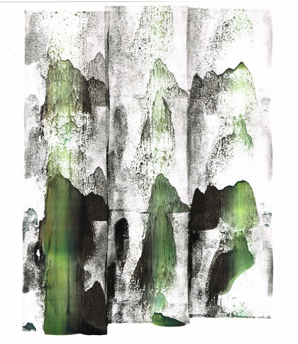 Montagnes vert de jade di Aurore Poncet, Pittura in vendita su Singulart