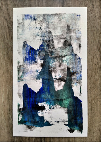 Relief bleu. di Aurore Poncet, Pittura in vendita su Singulart