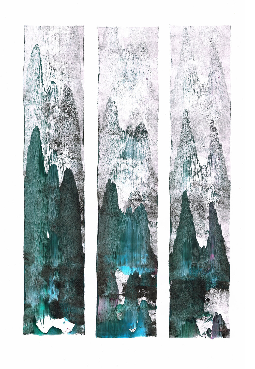 Montagnes émeraude Triptyque Aurore Poncet