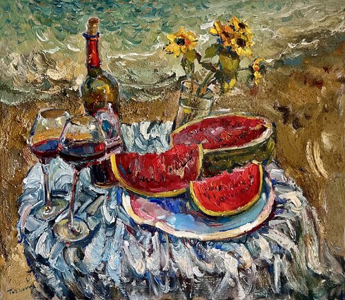 Nature morte au Cap Ferret by Olena Vaskiv, Painting for Sale on Singulart