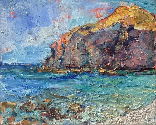 “Souffle du Sud” Playa de los Muertos, Cabo de Gata von Olena Vaskiv, Malerei kaufen auf Singulart