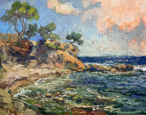 Crique turquoise à Jávea, Espagne von Olena Vaskiv, Malerei kaufen auf Singulart