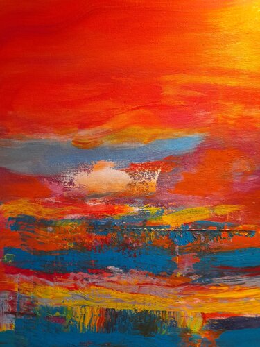 Starker Farbentanz di Cornelia Wilke-Leptin, Pittura in vendita su Singulart