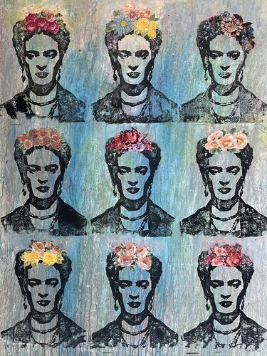 "Viva Frida" par Indika Wijewardana, Peinture en vente sur Singulart