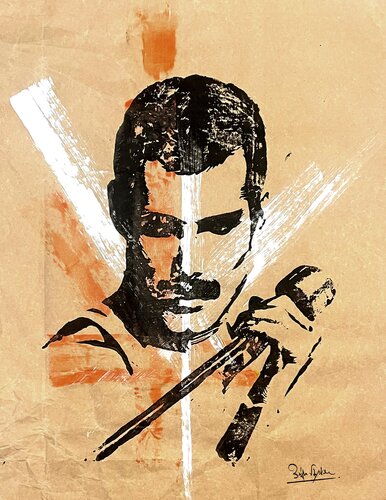 Portrait of Freddie Mercury – "The Showman" von Indika Wijewardana, Malerei kaufen auf Singulart