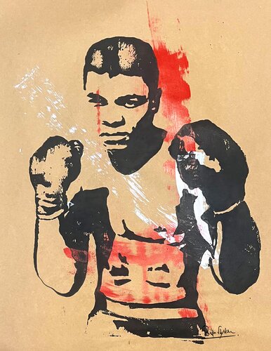 Portrait of Muhammad Ali II – "STINGS LIKE A BEE" by Indika Wijewardana, Painting for Sale on Singulart