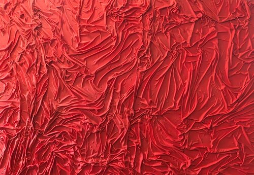 "Spectrum Red Folds" de Indika Wijewardana, Pintura a la venta en Singulart