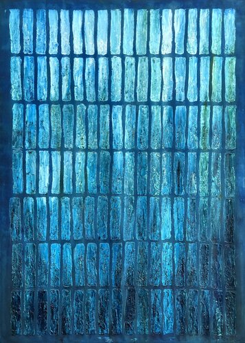 “Blue Frequency” by Indika Wijewardana, Painting for Sale on Singulart