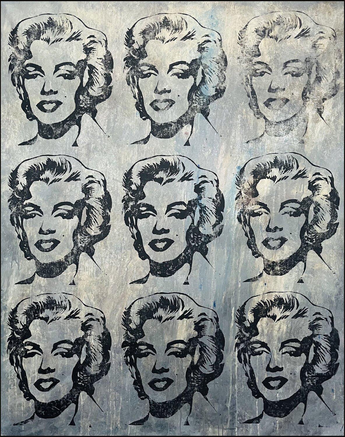 "Nine Shades of Monroe" Indika Wijewardana Originalgemälde zu verkaufen