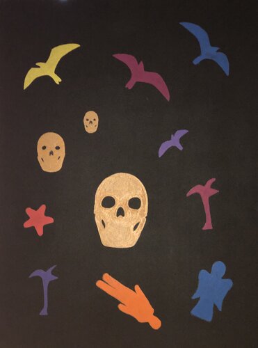 Dance of the Skulls van Ivan Engelhart, Schilderij te koop op Singulart