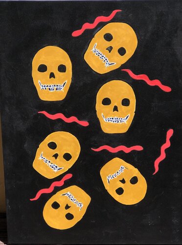 Festive Skulls von Ivan Engelhart, Malerei kaufen auf Singulart