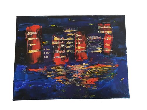 Nachtlichter van Annett Siefert-Tauber, Schilderij te koop op Singulart