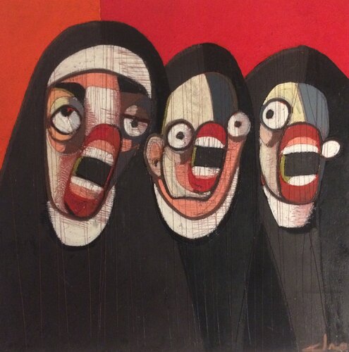 TRE SUORE di Cino Angioni, Pittura in vendita su Singulart