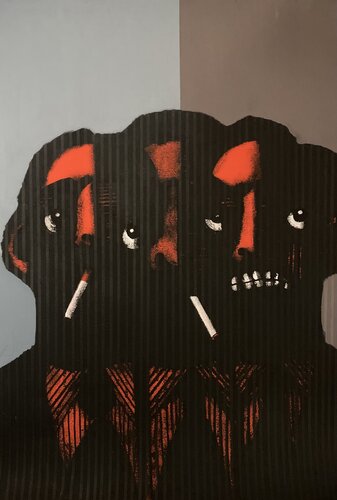 OCCHI SENZA UNA FACCIA di Cino Angioni, Pittura in vendita su Singulart