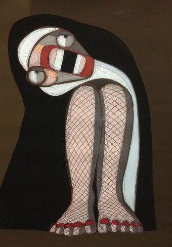 SUORA CON CALZE A RETE van Cino Angioni, Schilderij te koop op Singulart