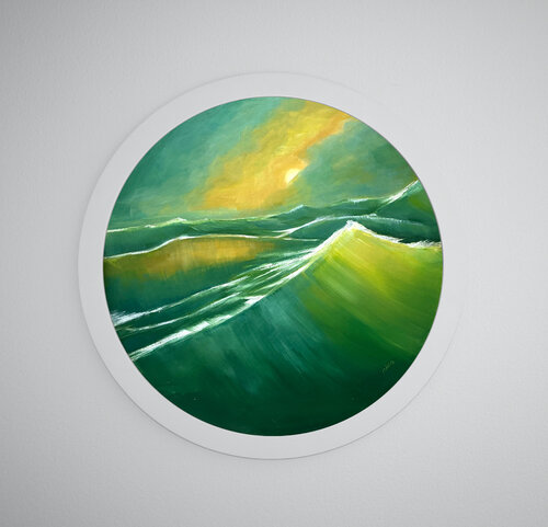 Rough sea van Caroline Metzler, Schilderij te koop op Singulart