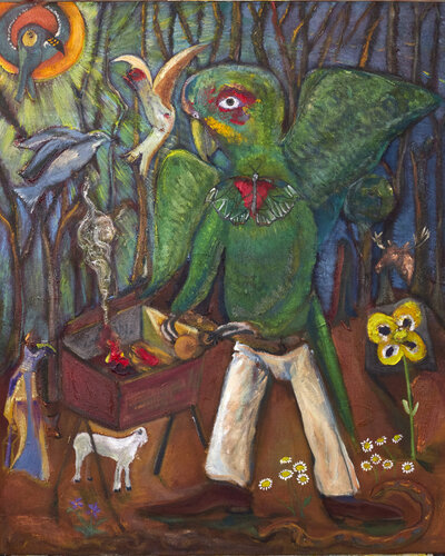 The reconciliation of the "Papageien Mann" by Camilo Osorio Suarez, Painting for Sale on Singulart