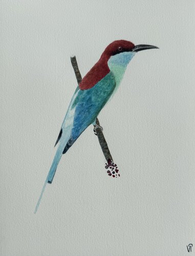 Bee-eater von Lina Ifeacho, Malerei kaufen auf Singulart