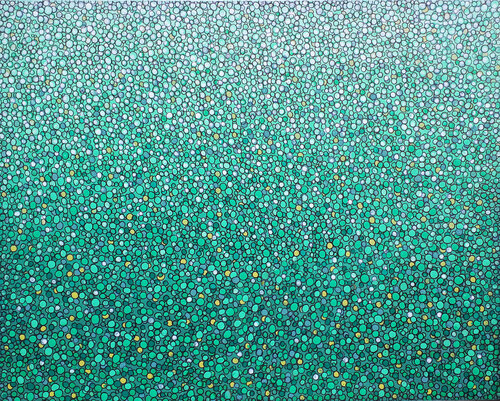 Agglomeration in Grün 1 di Friedhard Meyer, Pittura in vendita su Singulart