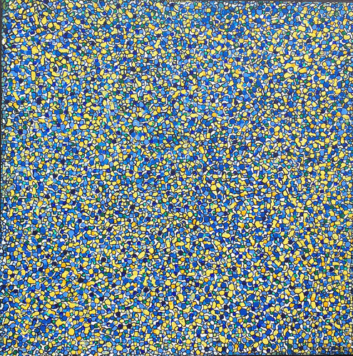 Agglomeration in Blau by Friedhard Meyer, Painting for Sale on Singulart