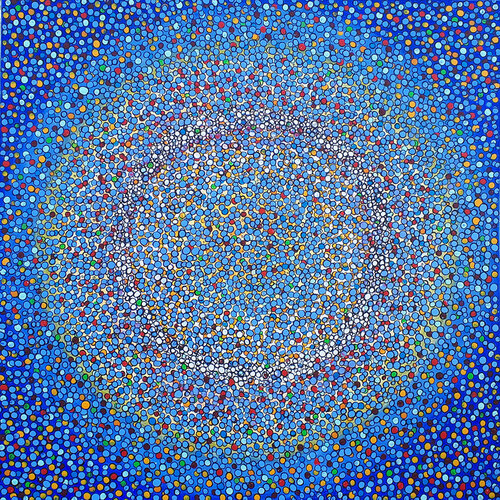Agglomeration Konzentrisch in Blau 2 di Friedhard Meyer, Pittura in vendita su Singulart