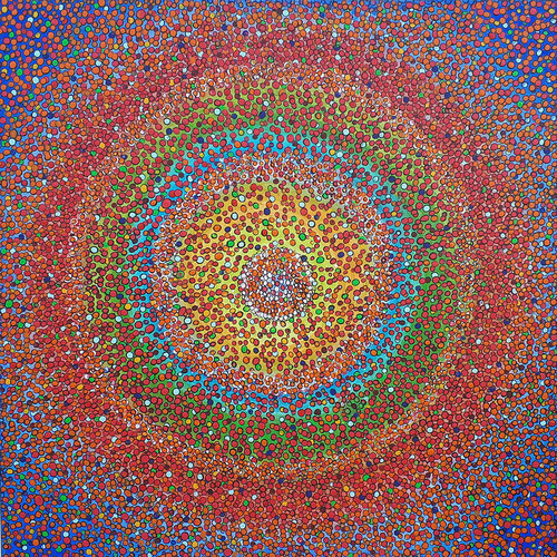 Agglomeration Konzentrisch in Rot 1 di Friedhard Meyer, Pittura in vendita su Singulart