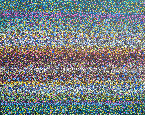 Agglomeration mit Magenta by Friedhard Meyer, 絵画 for Sale on Singulart