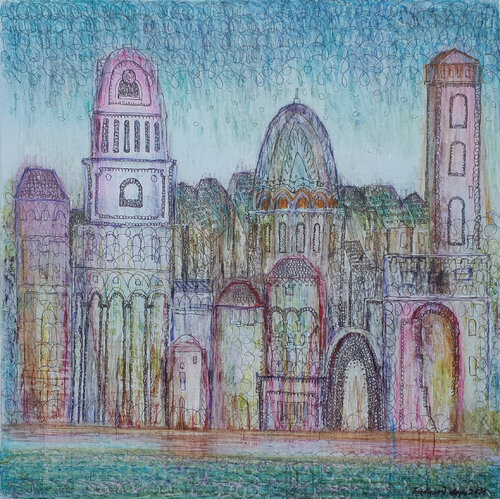 Erhabener Bau von Friedhard Meyer, Malerei kaufen auf Singulart